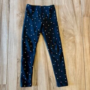 H&M Black Leggings with Colorful Dots